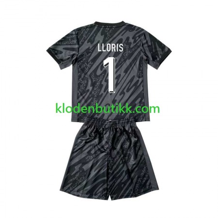 Frankrike Hugo Lloris 1 Keeper Barn Borte Fotballdrakt EM 2024 Kortermet